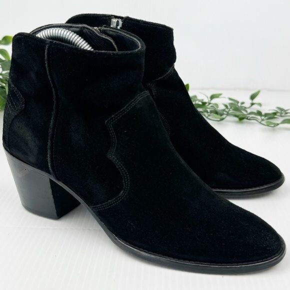 Zadig & Voltaire Molly Suede Boots 100% Genuine Leather Cowboy Boots 7 - Picture 1 of 12